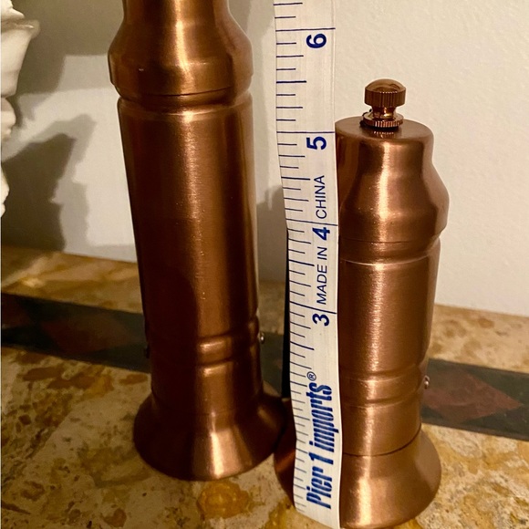 Hearth & Hand Copper-Tone Salt and Pepper Grinders - Picture 2 of 4